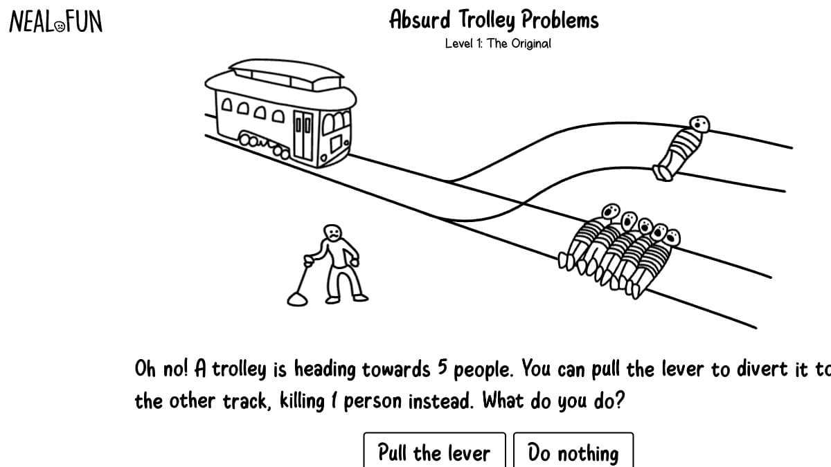 Absurd Trolley Problems website