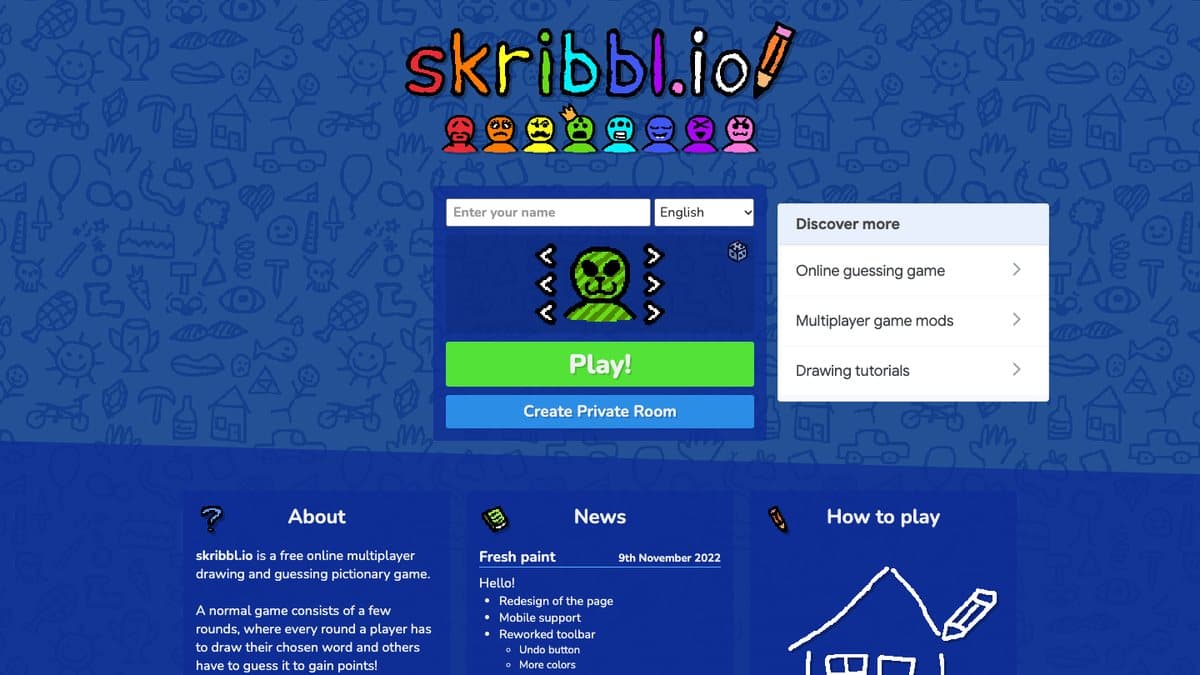 Skribbl.io website